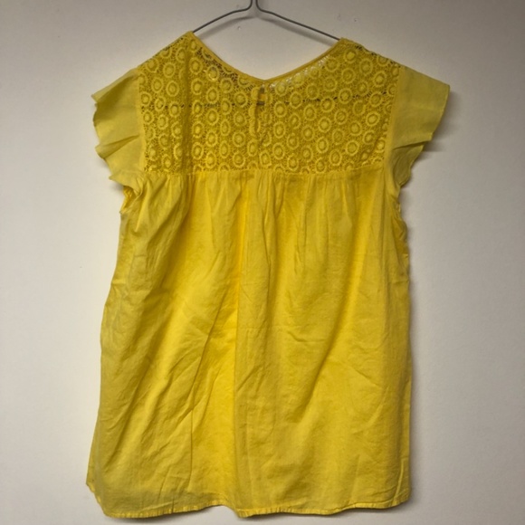 Zara Basic Yellow Lace Top - Picture 5 of 5